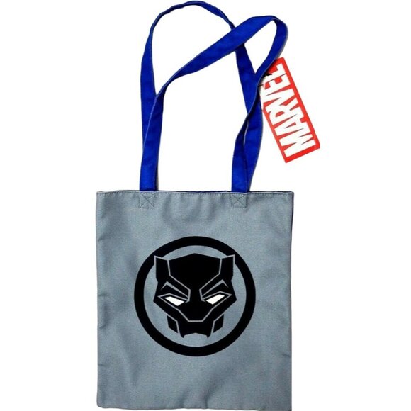 Marvel Comics Black Panther Logo Trick or Treat Canvas Shoulder Shopping Bag - Picture 1 of 5